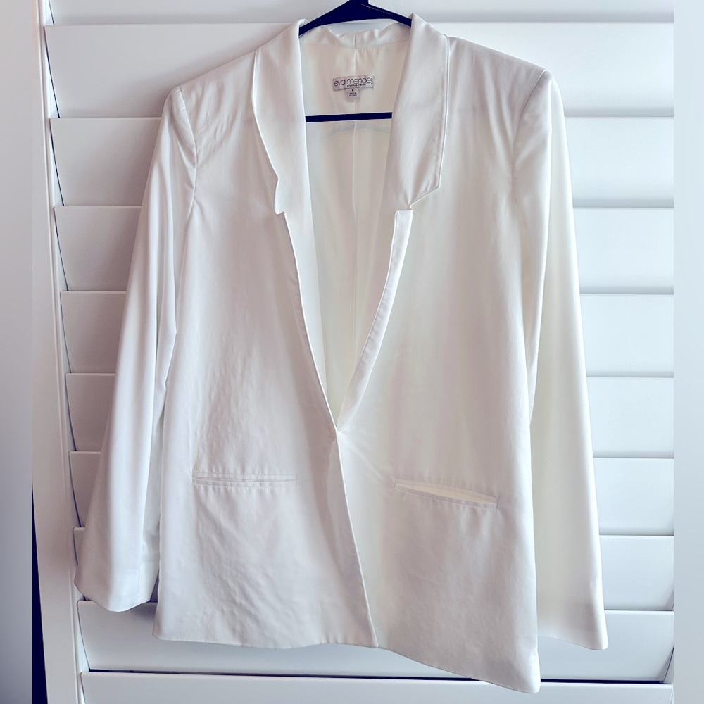 White Eva Mendes x New York & Company blazer jacket